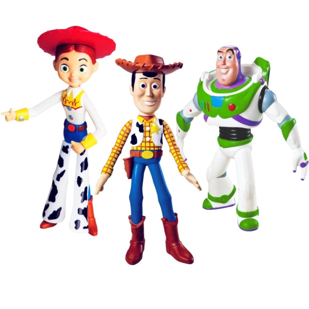 Toy Story Bonecos Woody, Buzz E Jessie Disney - Lider Brinquedos Original