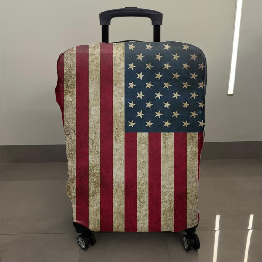 Capa Elástica Protetora De Mala Para Viagem Estampa de País