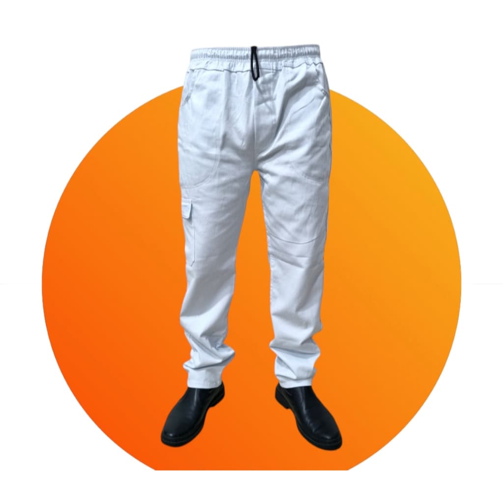 Calça Trabalho Brim 100% Algodão com Costura Reforçada Uniforme para Padeiro, Açougueiro e Pizzaiolo