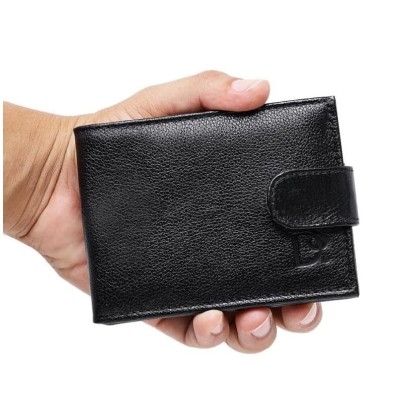 Carteira Grande  Em Couro Legitimo Clássico Botão De Pressão Porta Cartão Documentos Cedulas CNH RG bolso