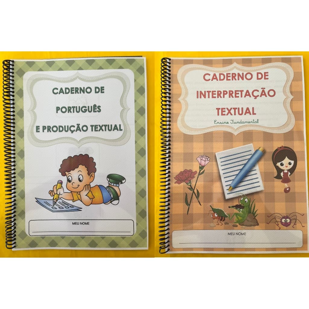 KIT LINGUAGEM FUNDAMENTAL - Caderno de produção Textual e Português + Caderno de Interpretação textual