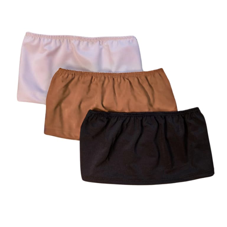 Kit 3 Cropped Faixa Top Tomara Que Caia Sem Alça Básico Liso Firme