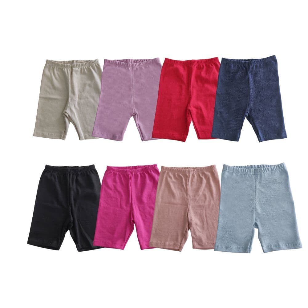 Kit 5 Bermuda Ciclista Verão Infantil Menina 1 ao 10 Anos