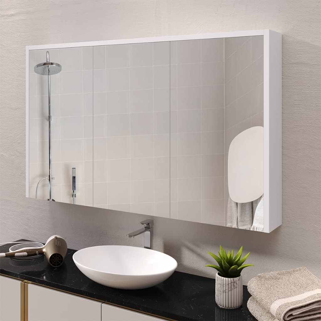 Espelheira Banheiro Trindade 3 Portas Com Amortecedor