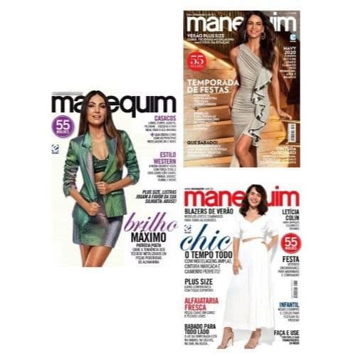 Kit Com : 3 Revistas Molde Manequim Capas Novas (novo)