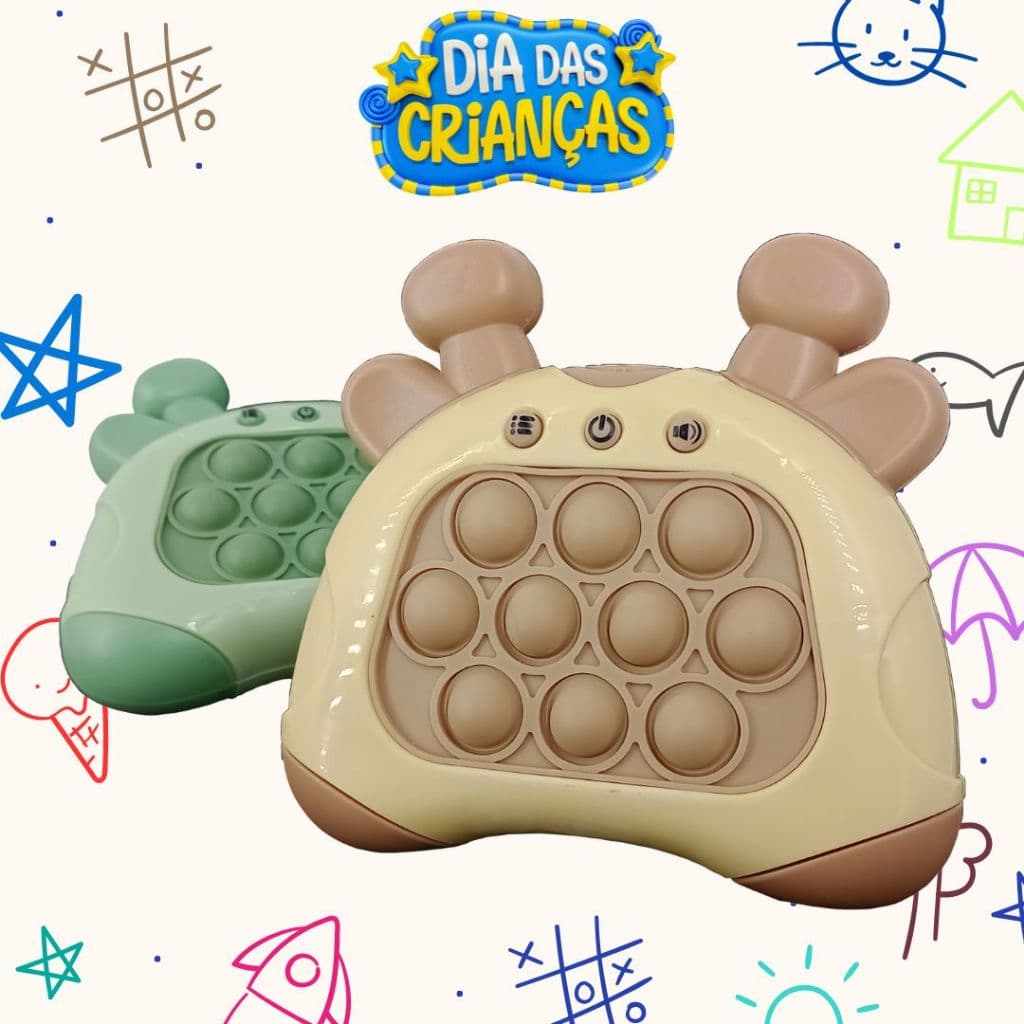 Pop It Eletronico Quick Push Console Anti Stres Toys Fidget Mini Game Fast Push 0100B