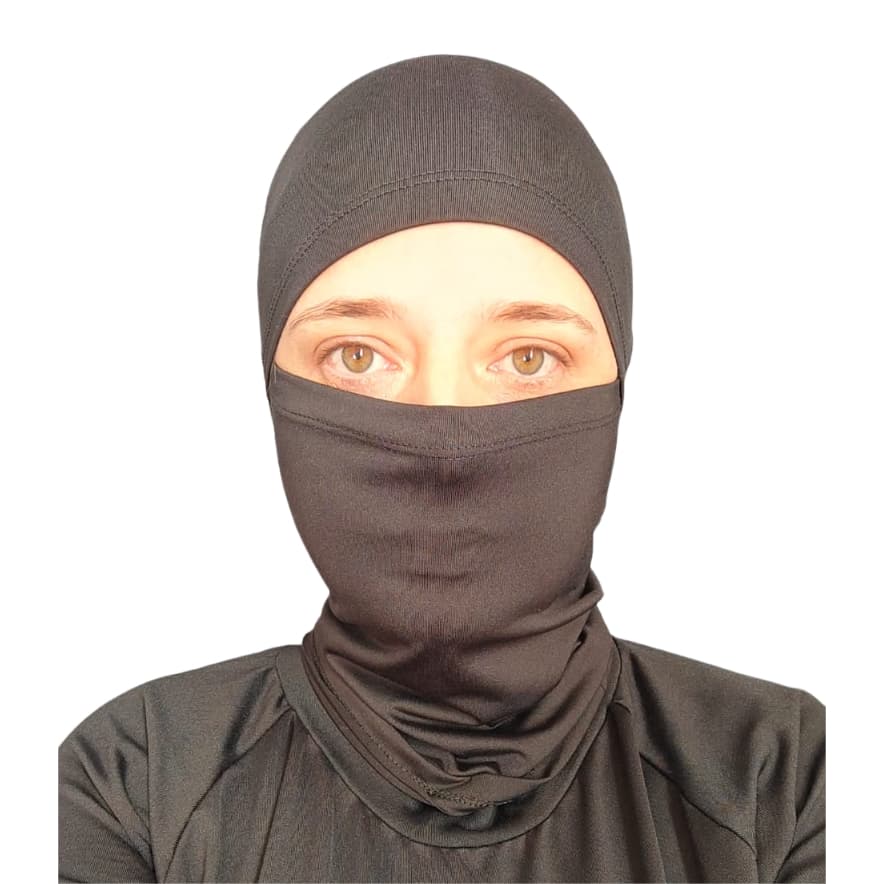 Capuz Balaclava Ninja Segunda Pele ou Malha Antialérgica Moto Bike Preto