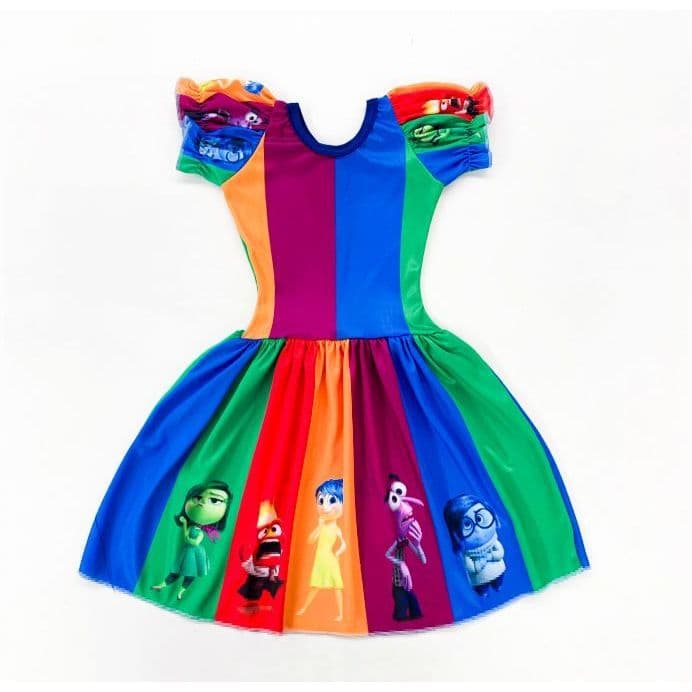 Vestido Divertidamente 2 Colorido Adulto Para Festas