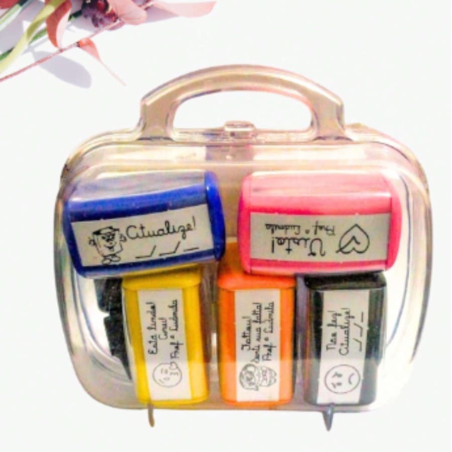 kIT 5 CARIMBOS NA MALETA PARA PROFESSORES