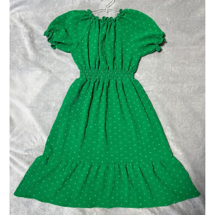 Vestido Infantil Camponesa Rodado Ciganinha Moda Evangélica Menina Azul Verde Juvenil Rodado Liso