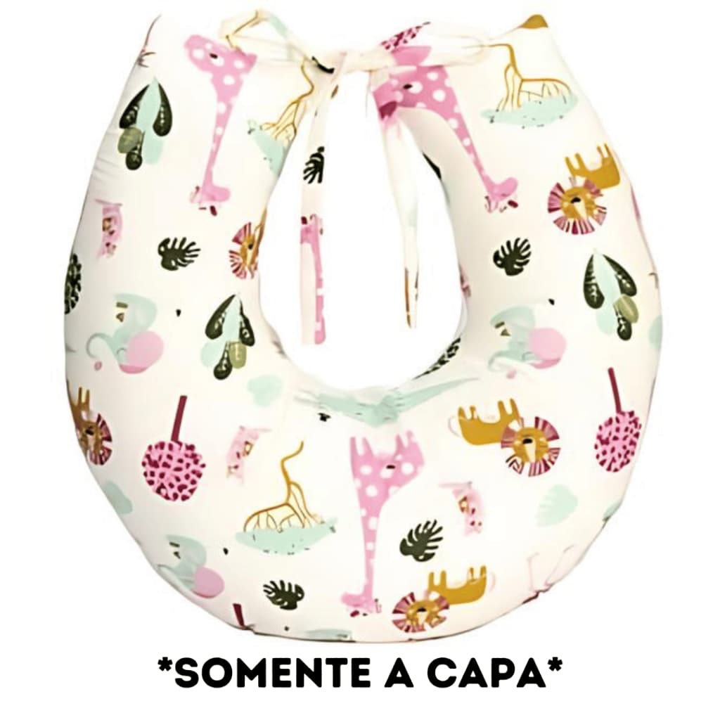 Capa Almofada Amamentação Varias Estampas Com Laço MT