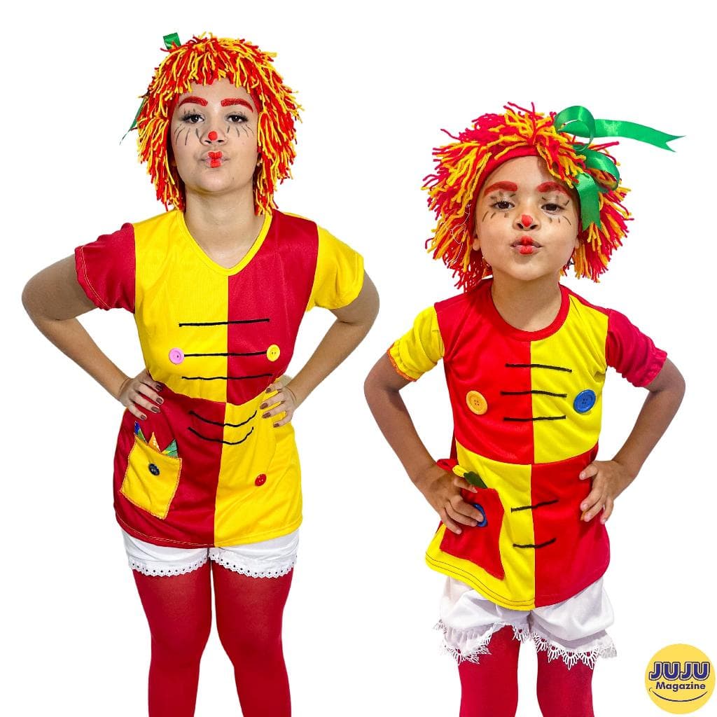 Fantasia Emília Boneca Infantil Luxo Escolha Opção