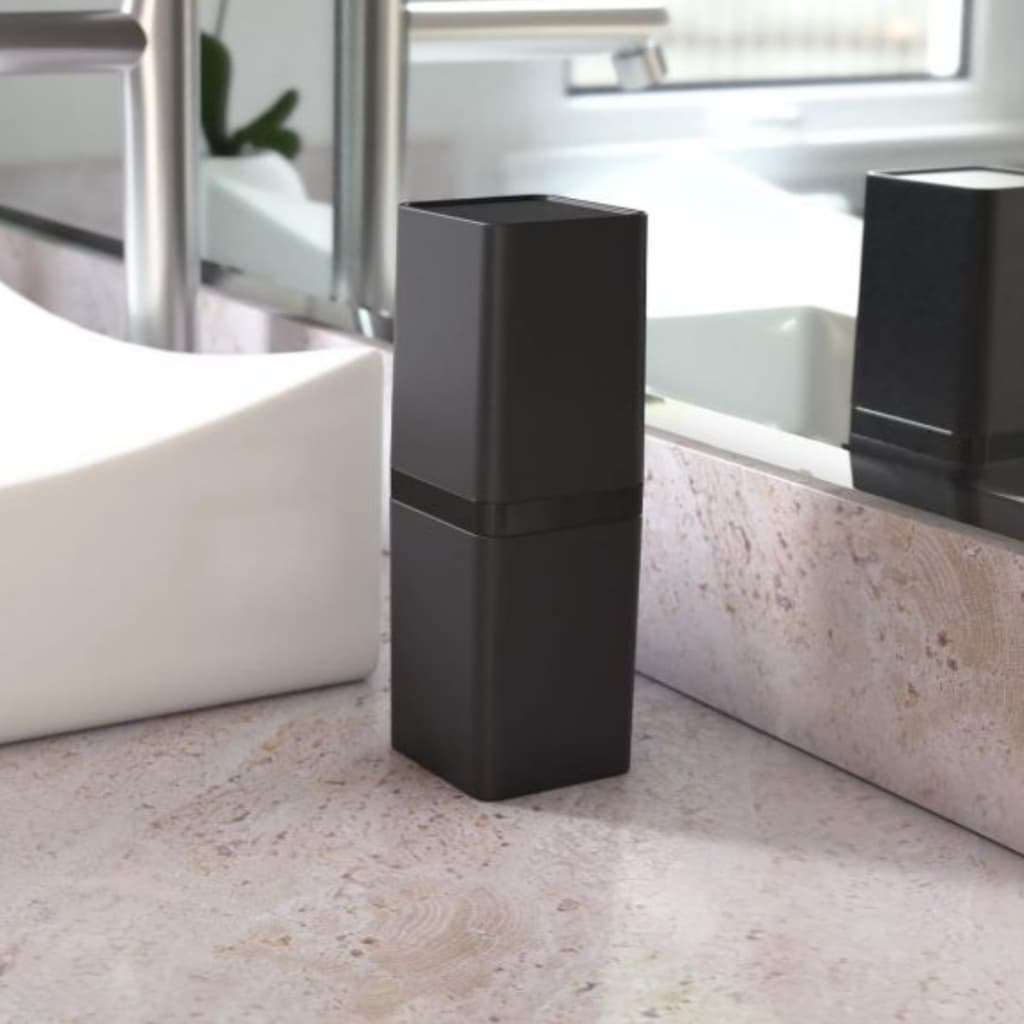 Porta Escova Dental De Pia Plástico Quadrado Com Tampa Smile