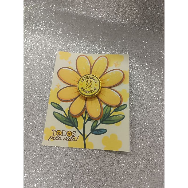 10 CARTÕES SETEMBRO AMARELO GIRASSOL