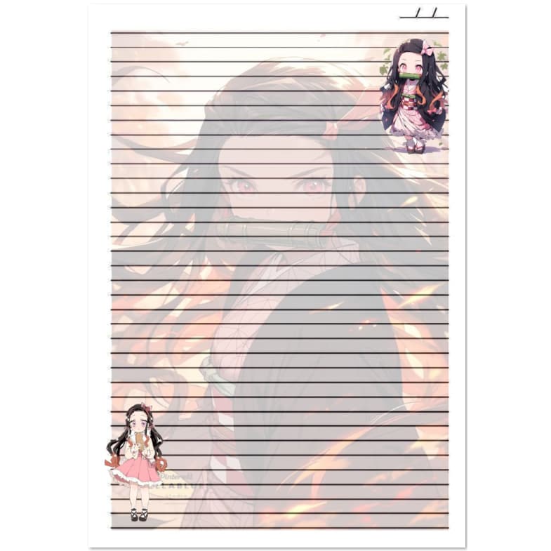 80 Folhas Para Fichário Animes, fazemos qualquer tema , folhas pautadas, papel de carta tamanho a4