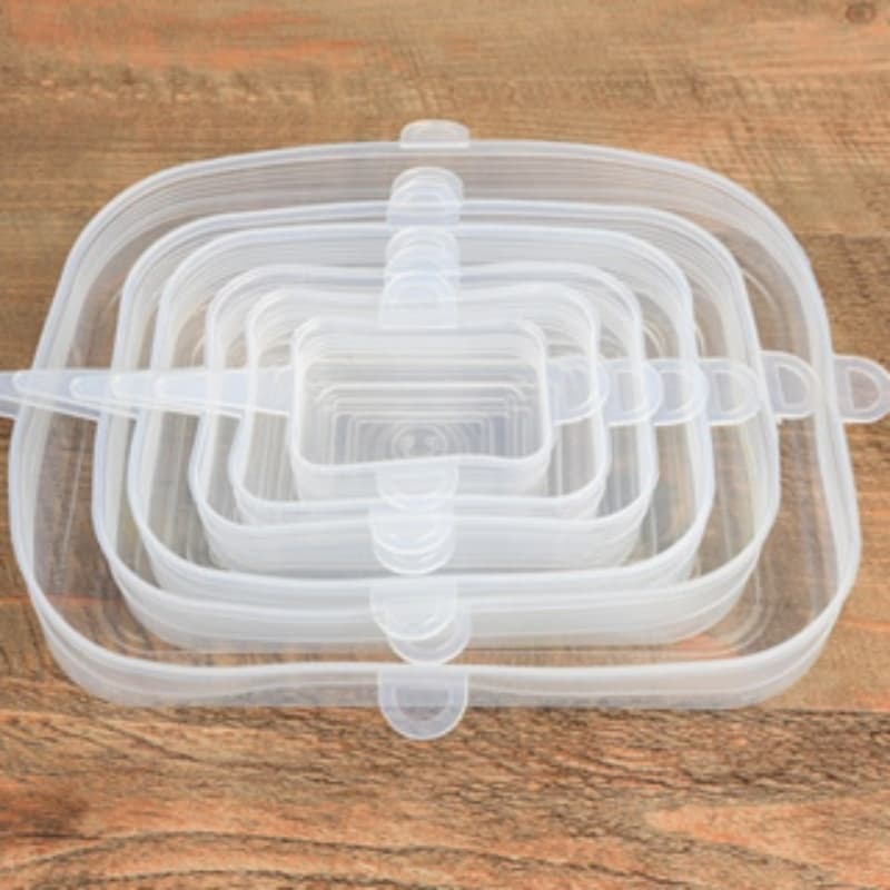 Kit 18 Tampas Silicone Panela Pote Universal Flexível Lavável Silicone