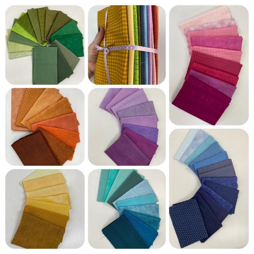 Composês- Kit com 6 cortes de Tecido *SORTIDOS* (50  X 75 cm ) - Tecido Tricoline 100% Algodão - Costura /Artesanato etc