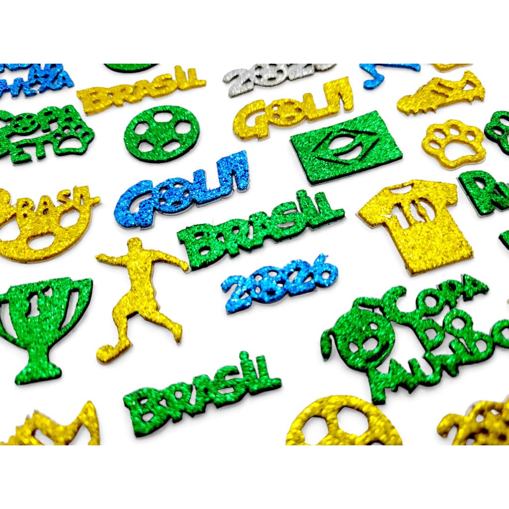 100 Adesivos Pet Coleção Copa do mundo Brasil Lacinho aplique Petshop Banho e tosa