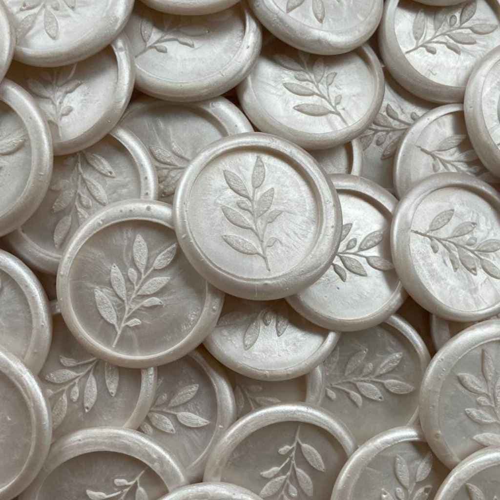 Lacre de Cera Branco Perolado - Modelo Padrão