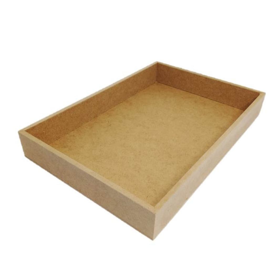 Bandejas 2 unidades 30x20x4 decoração café manhã lavabo mdf cru 6mm interna