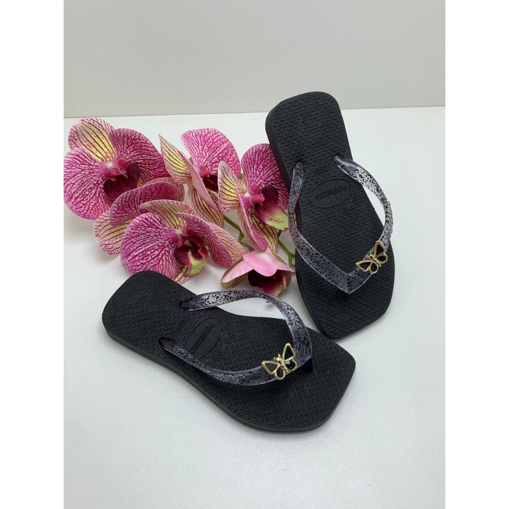 Chinelo Infantil Feminino Colorido Com Detalhe de Borboleta. 🦋