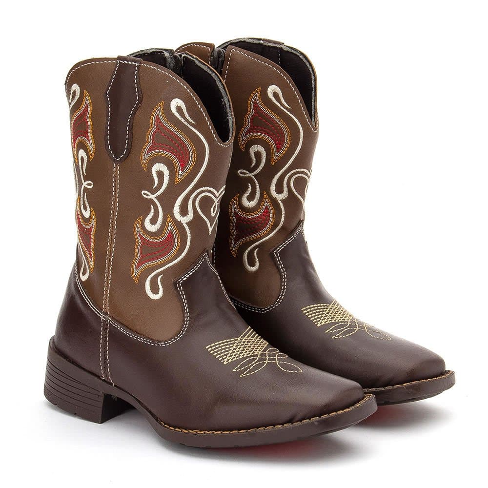 botinha feminina infantil texana bordada