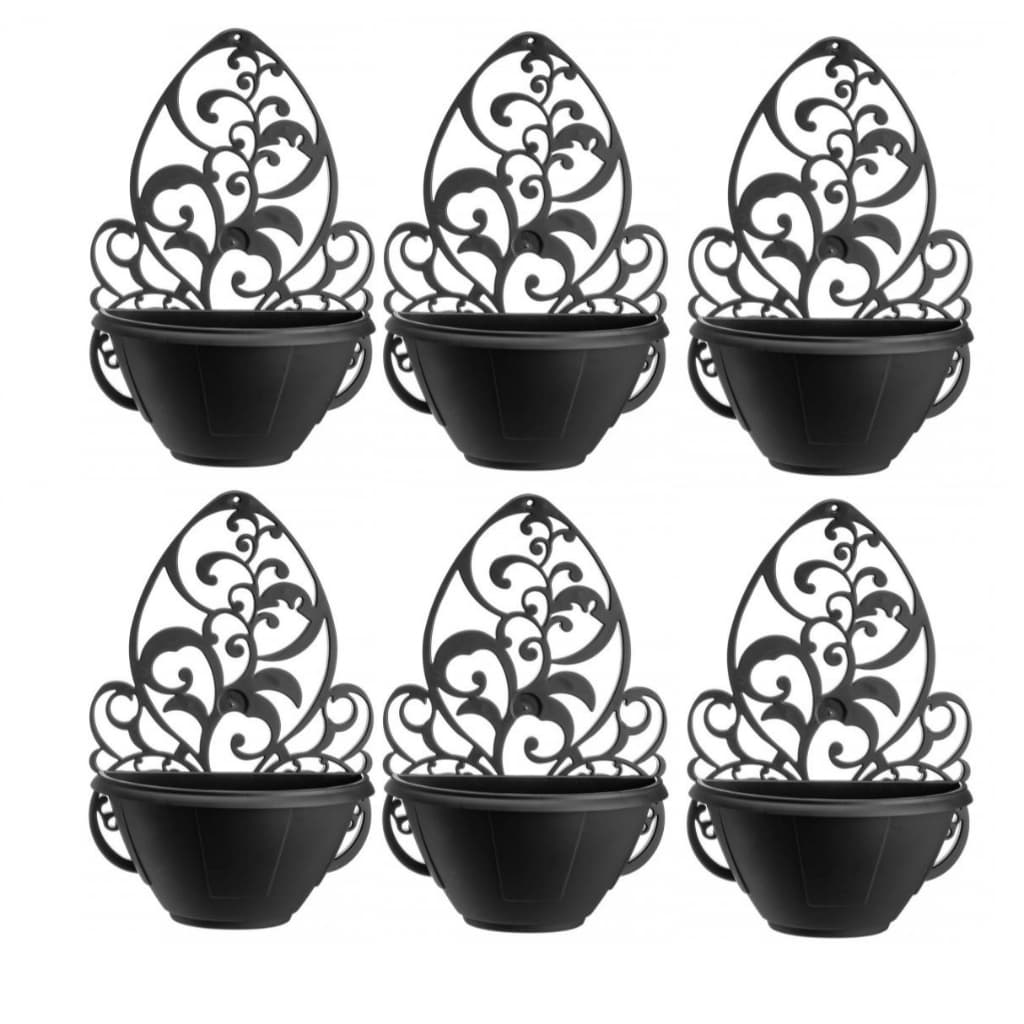 Kit 6 Arandelas Vasos de Plástico Para Parede - Jardinagem, flores, plantas