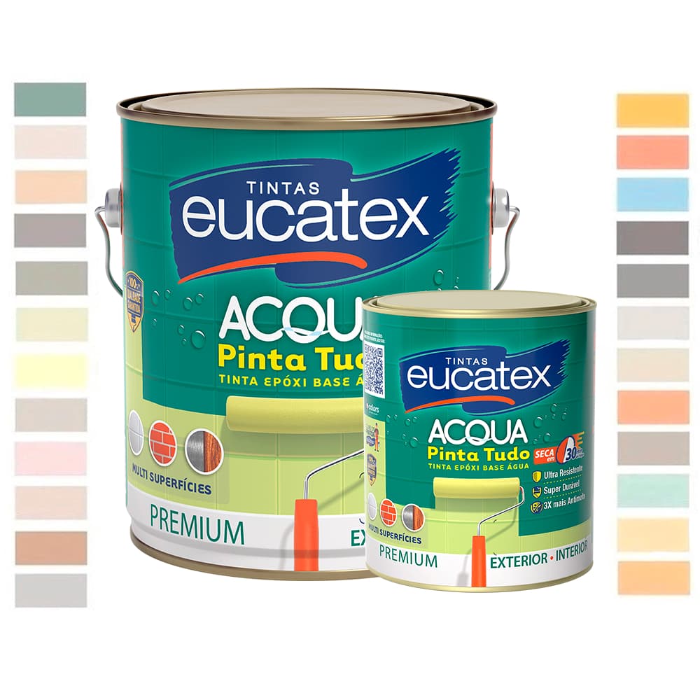 Tinta Epóxi Cozinha Banheiro Azulejo Pinta Tudo Base Agua Eucatex 33 Cores