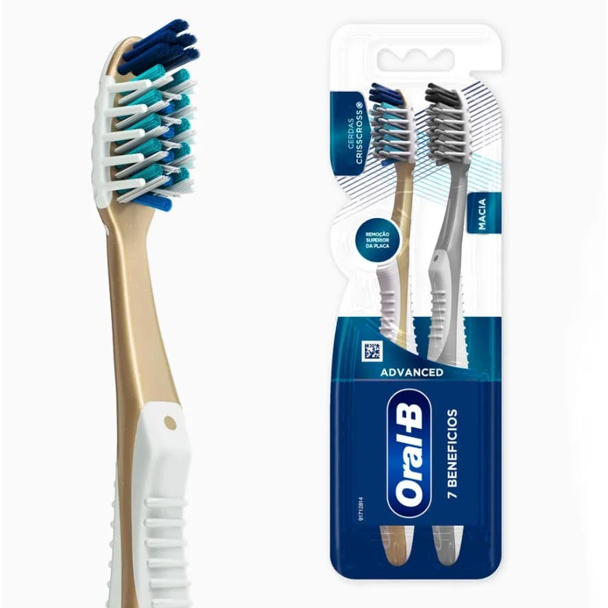Escova Dental Oral-B Advanced 7 Benefícios 2 Unidades