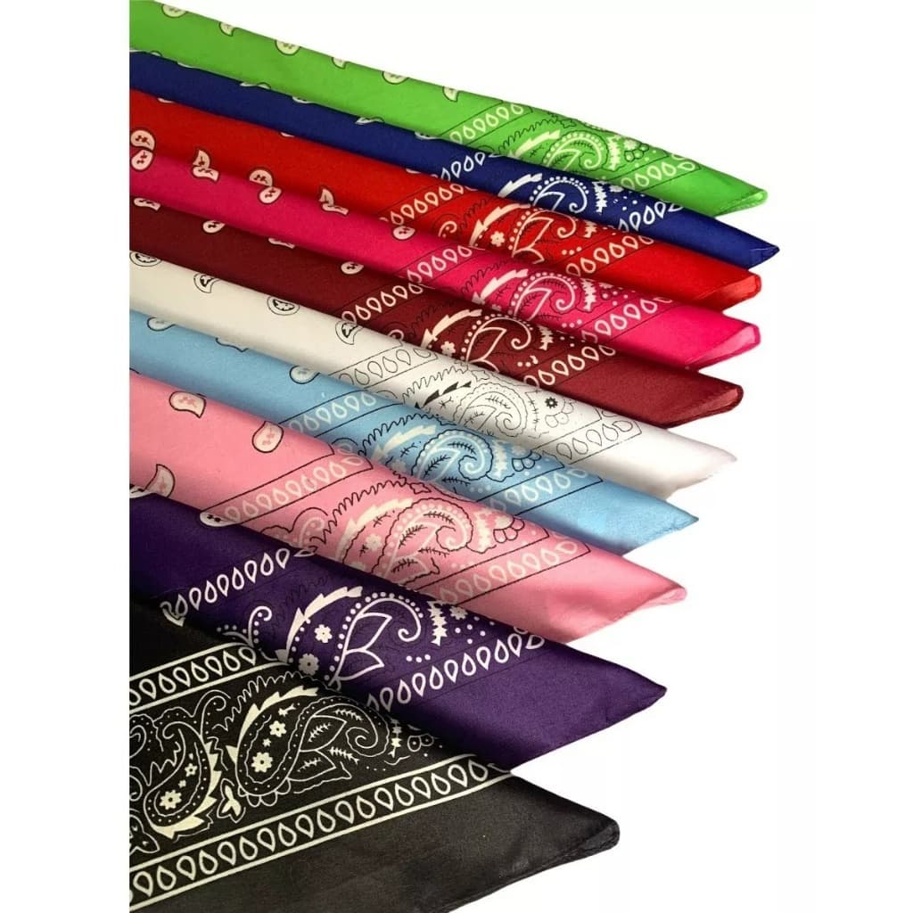 Unidade Lenço Bandanas Diversas Cores Atacado Feminino Bandana