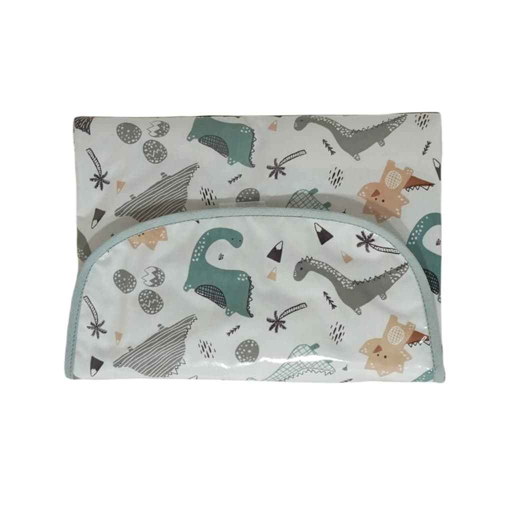 Trocador De Fraldas Portátil Plastificado Estampa Tecido Dinossauro Metragem 70 cm x 50 cm