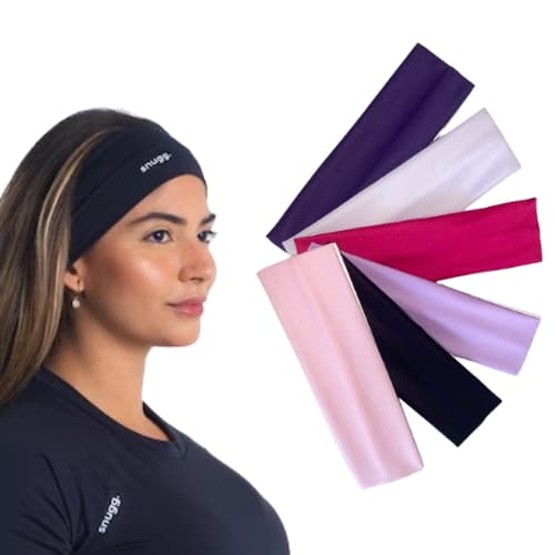 Kit 6 Faixas de cabelo Bandana Feminina anos 90 tiara lisa para esportes, penteados, yoga e etc COLORIDO