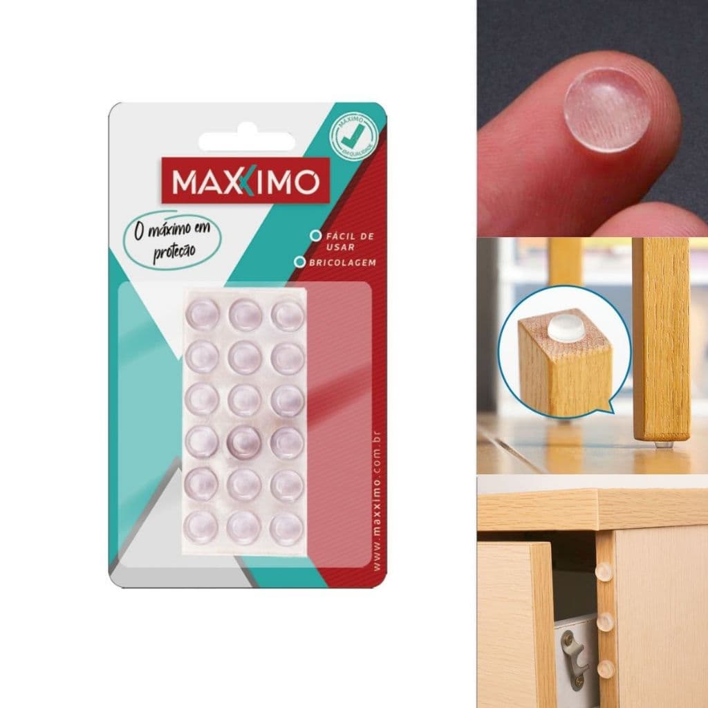 Protetor Adesivo Silicone Anti-Impacto Redondo Gotas Batente de silicone