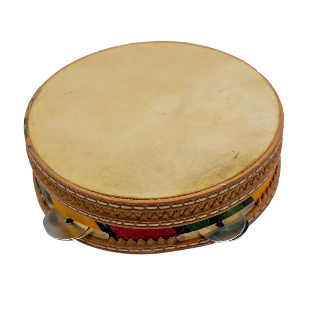 Pandeiro Couro Carneiro 15cm Instrumento Artesanal Origem Bahia