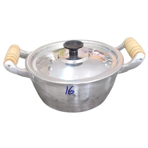 Caçarola 16 Panela Alumínio Batido Fundido Grosso 1,25 Litros Com Tampa