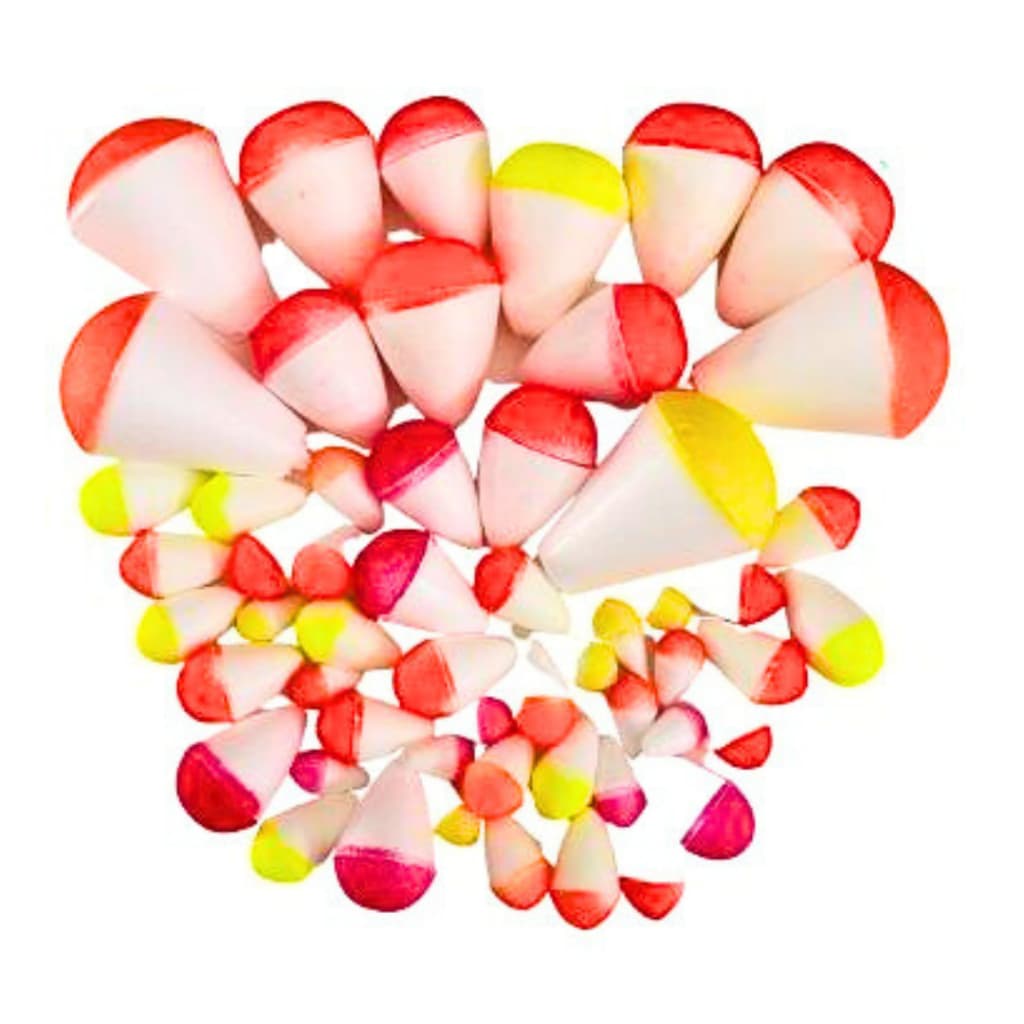 Kit de Pesca 50 Boias Isopor Lambari Tamanhos Variados Pescaria Pesqueiro Arremesso Pescar Rio Lagoa