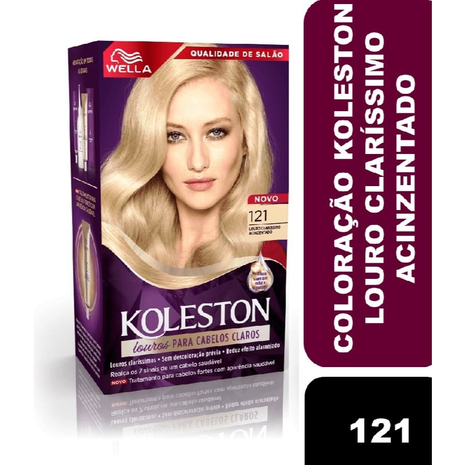 Tintura Koleston Louro Especial Claríssimo Acinzentado 121