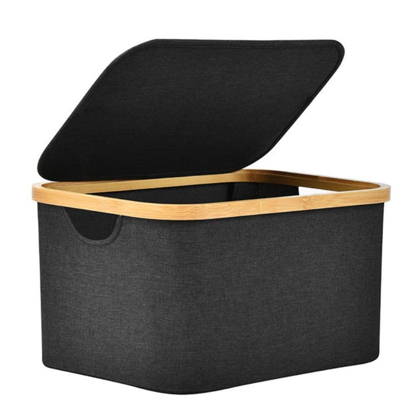 Cesto de Roupa Suja Lavanderia  com tampa Forrado com Alça Quarto Banheiro