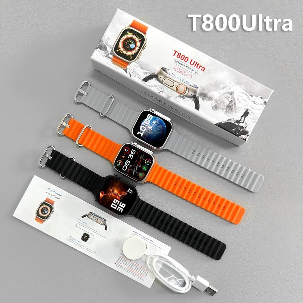 Relógio Inteligente T800 Ultra Smartwatch À Prova D'água T800 Ultra2 Digital Masculino Feminino Relógio NFC Calculadora