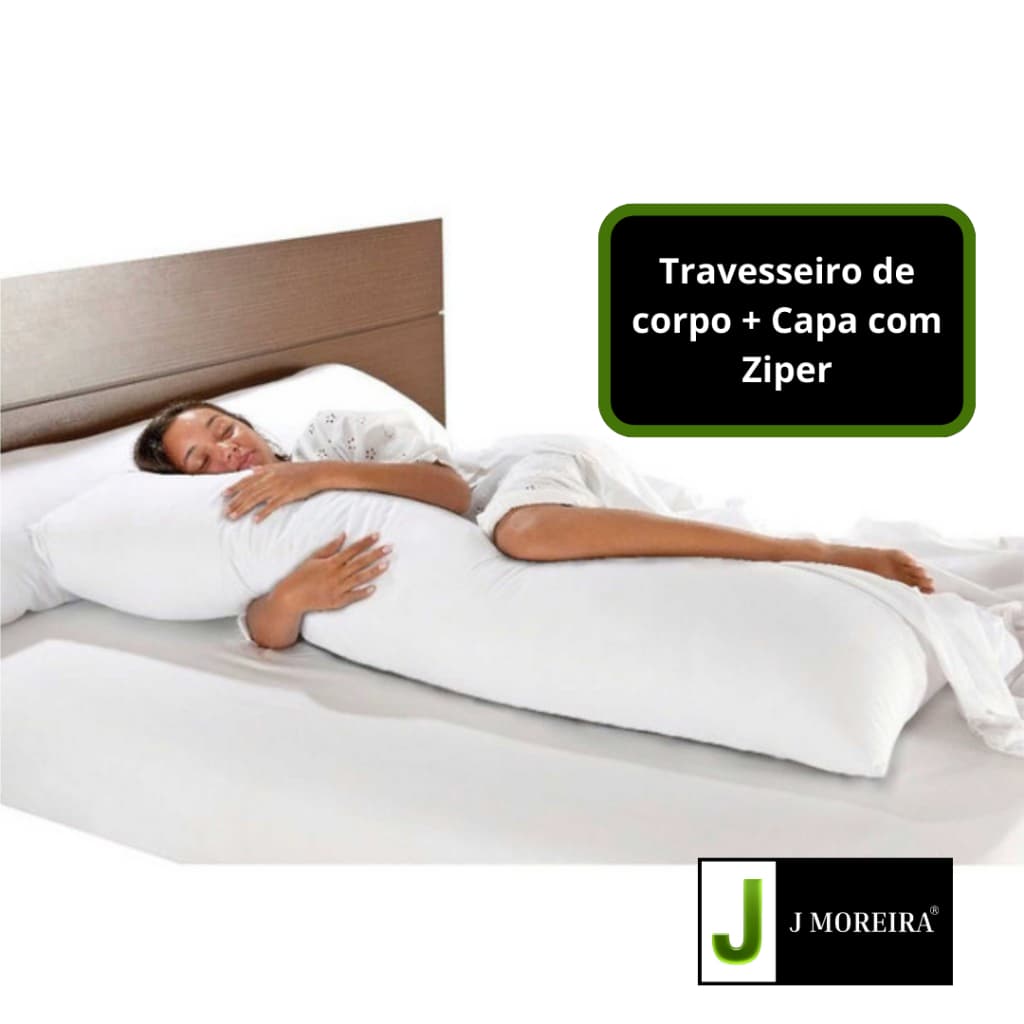 Travesseiro de Corpo Xuxão Big Pillow + Capa Fibra de Bambu Premium