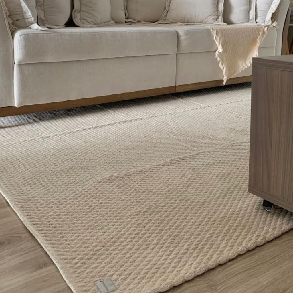 Tapete De Sala Grande 100% Algodão Confortável e Prático! Lavável à Máquina