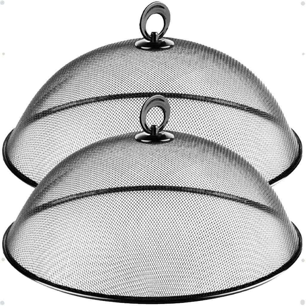 kit 2 Telas Protetoras Para Alimentos Metal Telado Cobre Bolo Protege Frutas comida moscas insetos