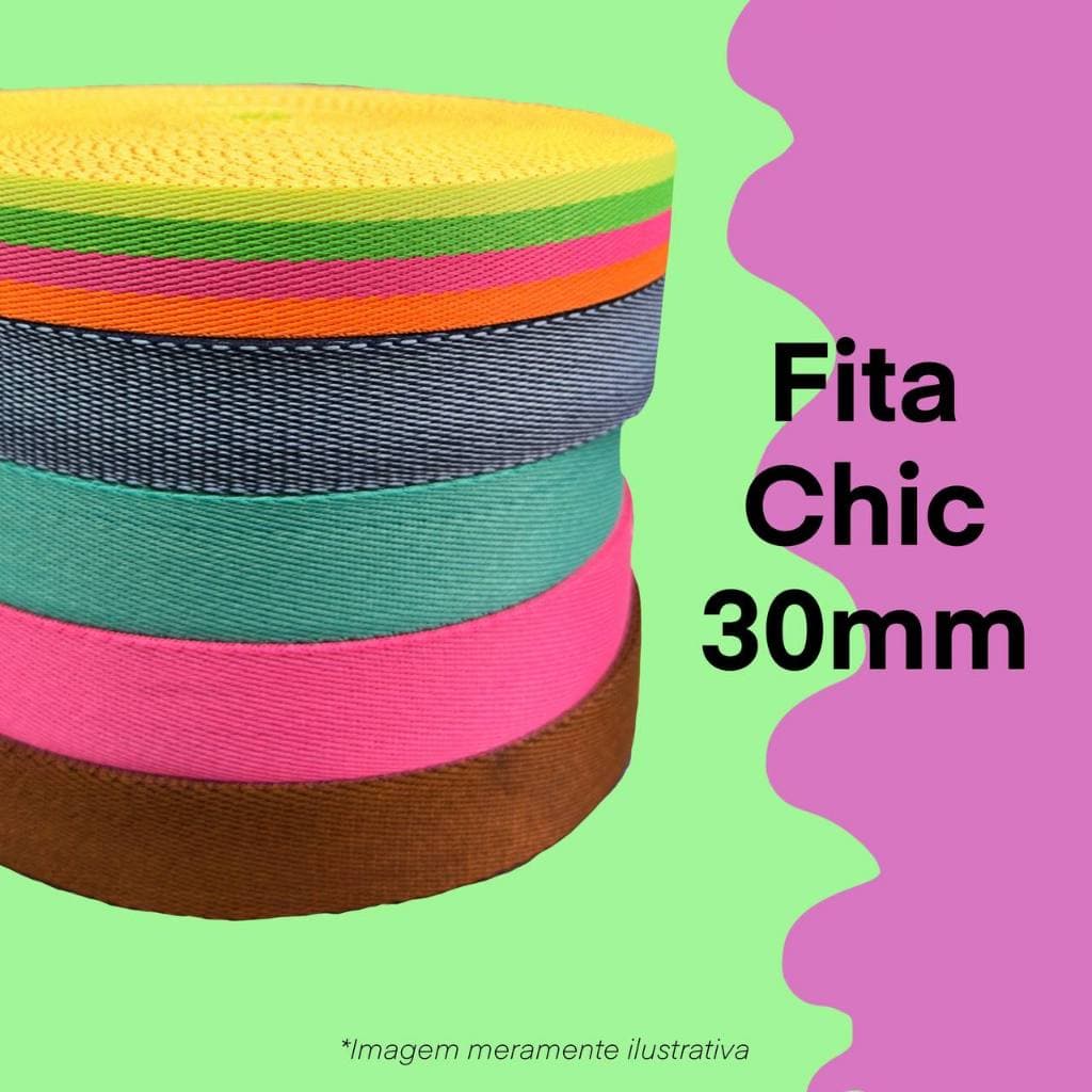 Alça/Fita Chic - 30mm - rolo com 5 mts - varias cores - para bolsas e mochilas
