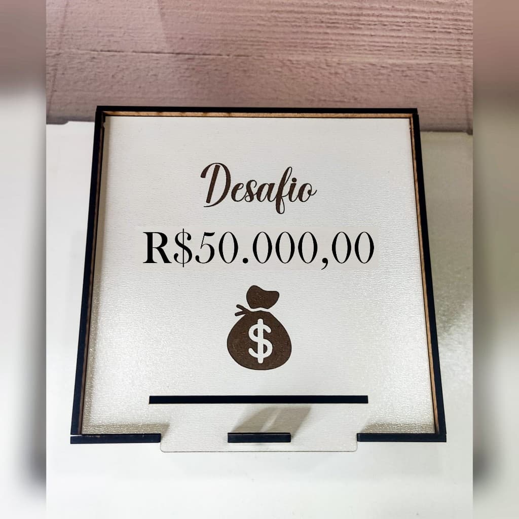 Cofre Desafio para juntar dinheiro ! Junte R$50000