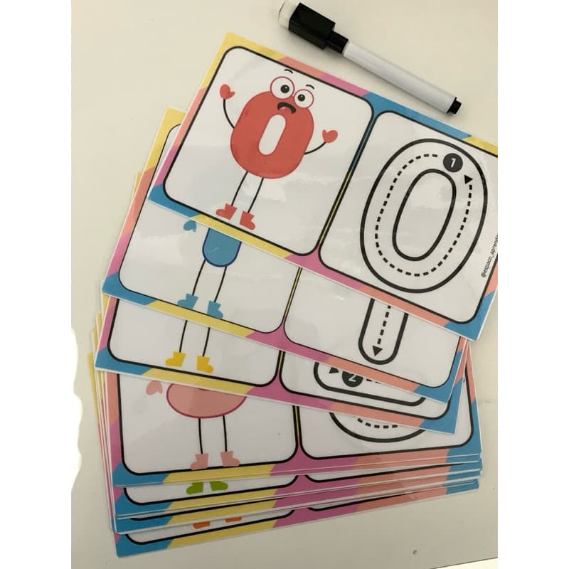 FICHAS COORDENAÇÃO MOTORA DOS NUMERAIS