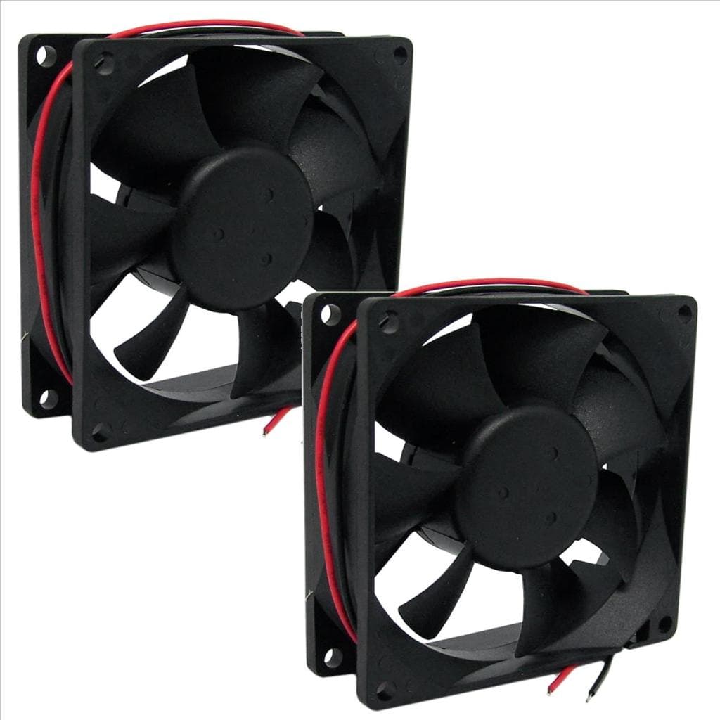 2X Micro Ventilador 80x80 12V Fan Cooler Ventoinha 80x80 12v