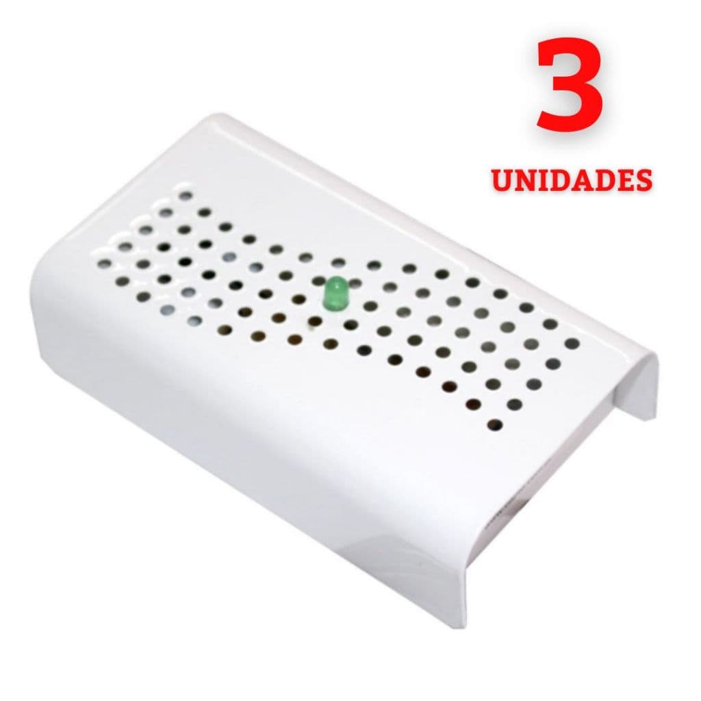 3 Anti mofo Eletrônico Anti Ácaro e Fungos Branco 110V/220V