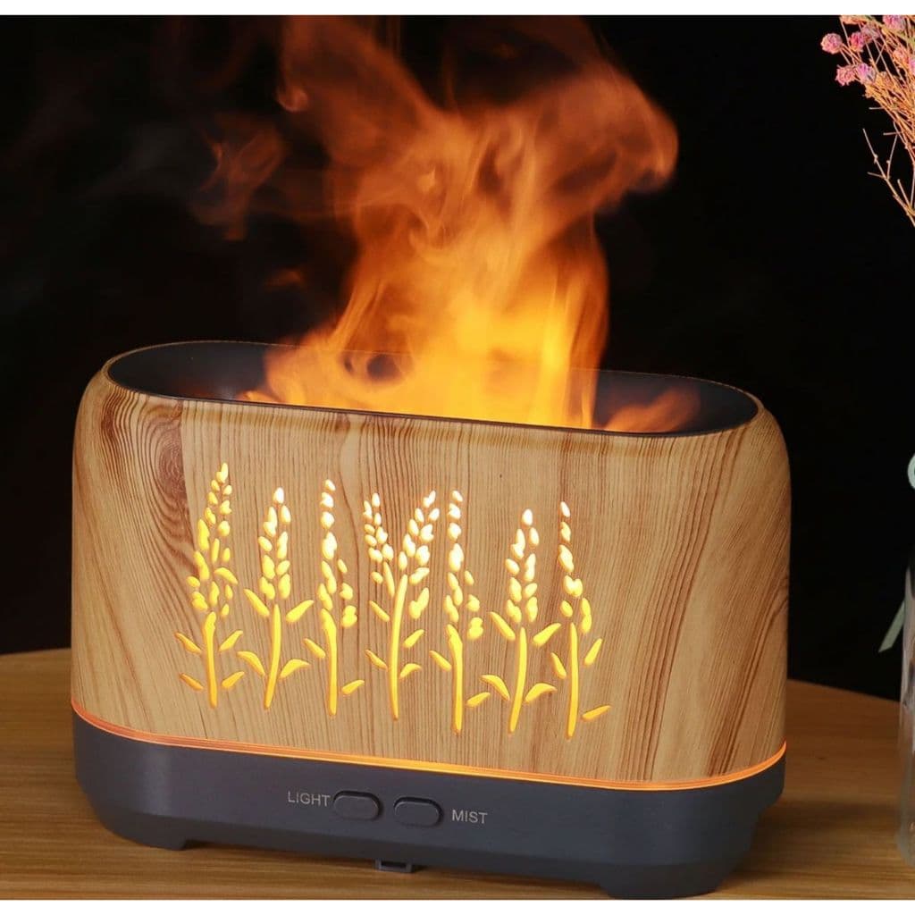 Aromatizante Difusor Umidificador Led Efeito Chama Usb Luxo Cor Difusor