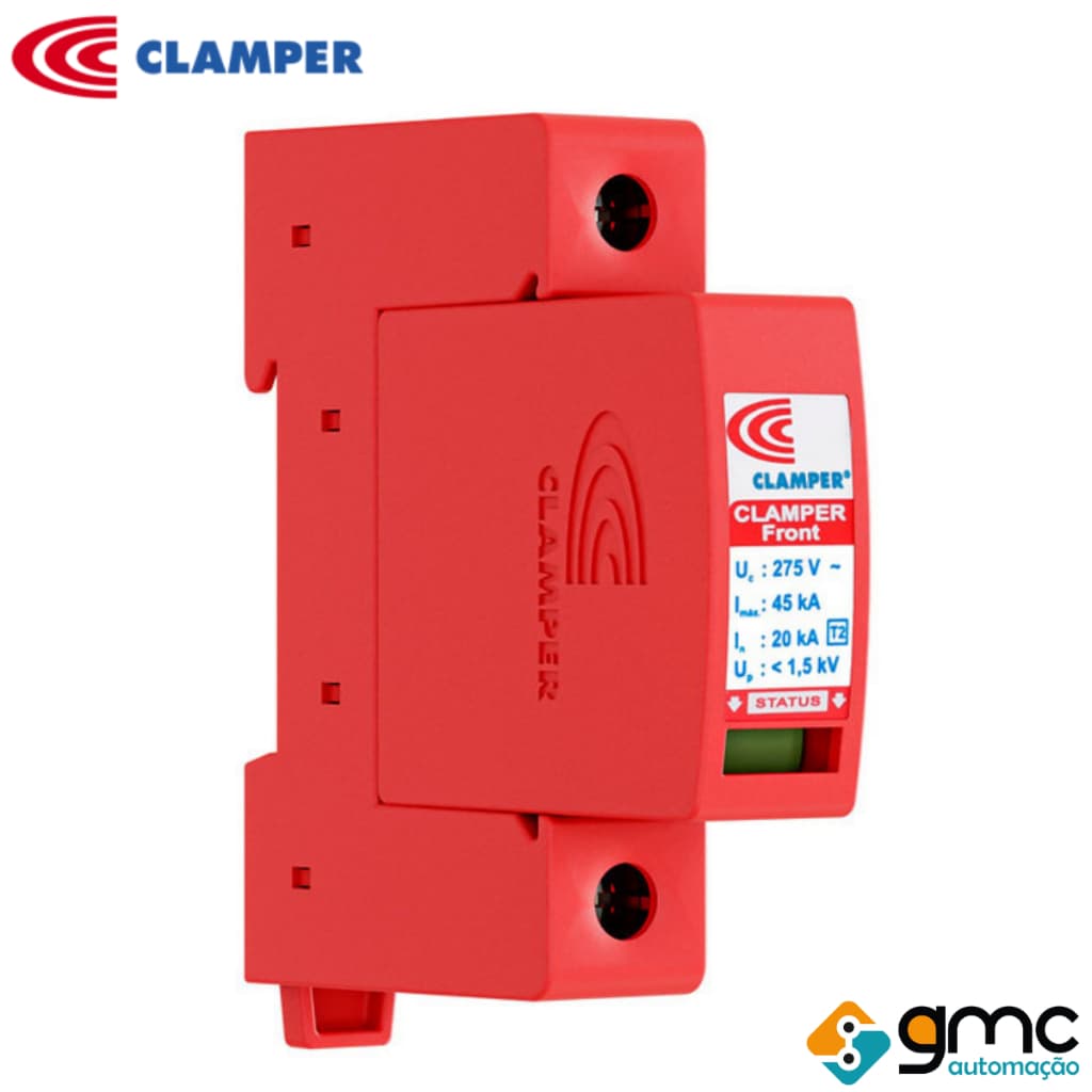 Protetor Surto DPS Clamper FRONT Anti Raio Vcl 275V 45Ka