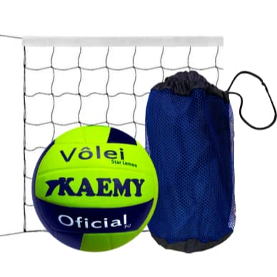 Kit Vôlei Praia com Bola, Rede 5m e Bolsa de Transporte